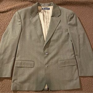 80’s 100%Wool Charcoal Gray Pinstripe Brooks Brothers Classic Gray Blazer